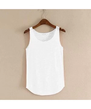 Rash Guards Camisole for Women Solid Sport Tank Tops Round Neck Camisole Sleeveless Blouse Daily Cute Camis Womens Tops White...