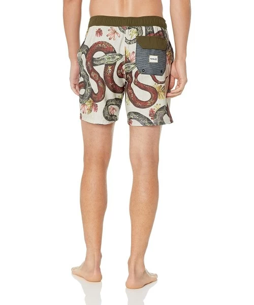 Board Shorts Men's Printed 17" Volley Swim Short - String - CO18KEYL78U