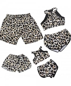 Sets Family Matching Swimsuit Womens Bathingsuit Girls Swimwear Mom and Me Matching Swimwear - Leopard 2 Boy - C4194NYQC6E