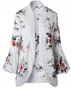 Cover-Ups Women's Cardigan-Sheer Kimono Loose Summer Floral Print Cover Ups - Type 4 - CN18I2TZOIK