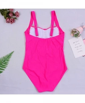 Sets Swimsuits for Women One Piece Swimwear Bandage Playsuits Beachwear Skinny Tummy Control Bathing Suit - Pink - C118TT02MQ7