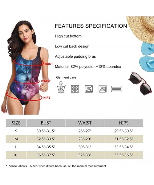 Tops Girls Retro Bathing Suit Beach Swimwear for Fitness Daily Wear - Mythical Beautiful Wolf Night 6 - CG1900DTM0D