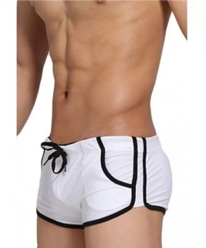 Trunks Mens Swimwear Sport Shorts Swim Trunks - White - CF11PZXZZXL