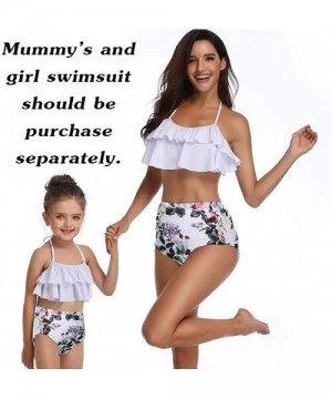 Sets 2Pcs Mommy and Me Matching Family Swimsuit Ruffle Women Swimwear Kids Children Toddler Bikini Bathing Suit Beachwear Set...