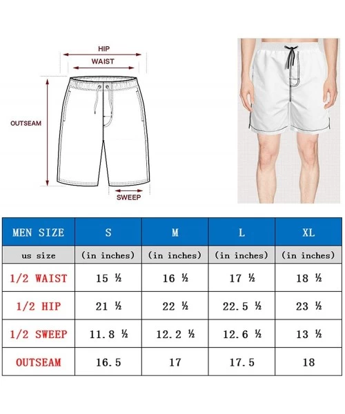 Board Shorts Men's Beach Shorts Classic Music Summer Boardshort Jogging Classical Surfing Board - White-155 - CK18NCQLIT8