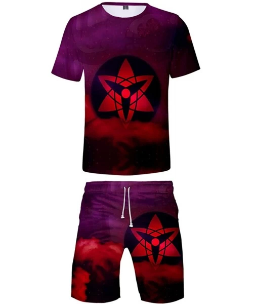 Board Shorts Naruto T-Shirt & Shorts Set Mens Naruto Summer Short Sets Boardshorts Naruto Boardshorts - E - C1199G0OO4A