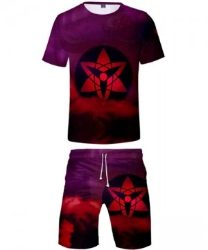 Board Shorts Naruto T-Shirt & Shorts Set Mens Naruto Summer Short Sets Boardshorts Naruto Boardshorts - E - C1199G0OO4A