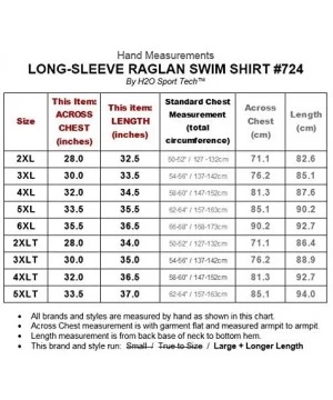 Rash Guards Big & Tall Men's Long Sleeve Raglan Swim Shirt UPF 50+ Loose Fit - Navy - C718QHZYAG7