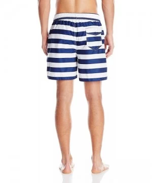 Trunks Men's Riviera Swim Trunks - Troy Navy/White - C8126WMQQ3B