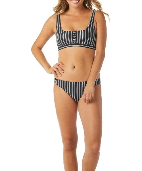 Tankinis Del Mar Stripe Hipster Bikini Bottoms - White - CU18LSY2DYN