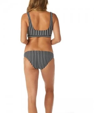 Tankinis Del Mar Stripe Hipster Bikini Bottoms - White - CU18LSY2DYN