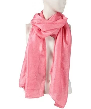 Cover-Ups Womens Scarf Shawl Fashion Lightweight Soft Large Swim Cover up Thin Scarf Head Wrap - 00 Passion Pink - CH18I8CE3I2