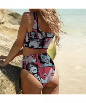 Tops Japanese Anime Girls Two Piece Hot Halter Rash Guard Crossback Soft Pads Swimwear for Swimming Various Styles Style1 7 -...