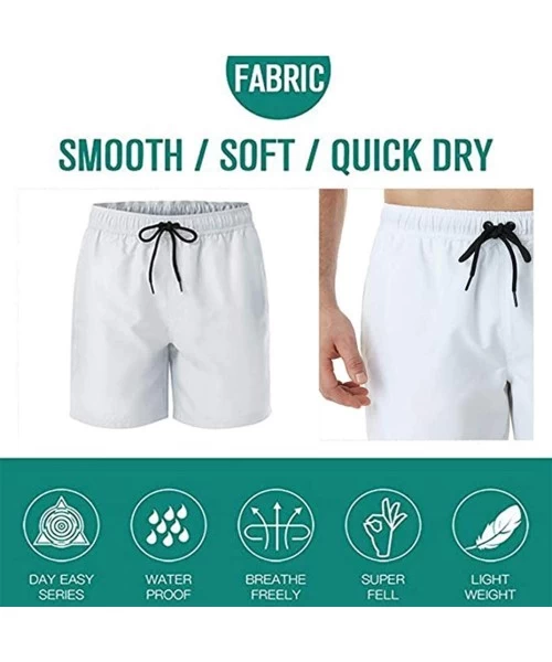 Trunks Men's Summer Beach Board Shorts Swim Trunks - Stretch Waist Band Board Shorts - Foxes on Bicycle - CI19CMHOT0C