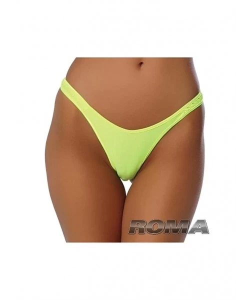 Racing Spandex Bikini Bottom- Thong Bikini Bottom - CM111VTBWRV