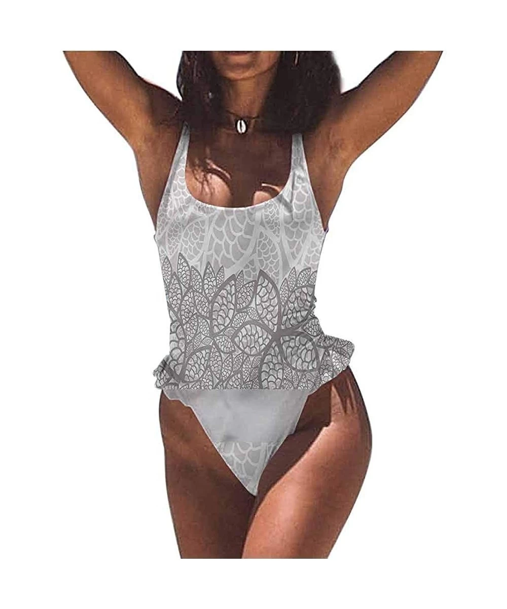 Bottoms Bikini Set Grey- Horse Royal Animal Retro Material is Soft and Water Resistant - Multi 05-one-piece Swimsuit - CG19E7...