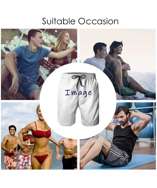 Board Shorts Mens Quick Dry 3D Printed Beach Trunks Board Shorts Casual Summer Swimwear Pants - CJ18RNW2IX9