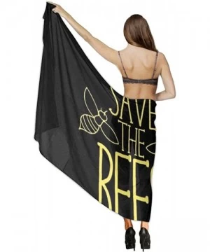 Cover-Ups Women Fahion Swimsuit Bikini Cover Up Sarong- Party Wedding Shawl Wrap - Save the Bees Golden Black - CO19C6O2SKT