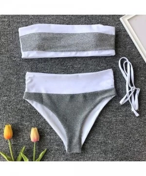 Sets Big Sale Yetou Women's Flash Push-Up Padded Bra Beach Bikini Set Swimsuit Swimwear for Summer Beach - C818T35CSCM