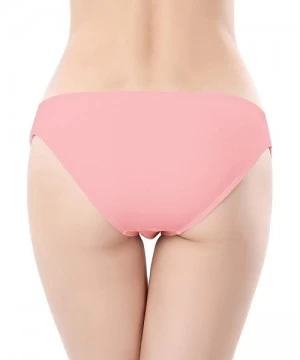 Bottoms Swimwear Shirred Side Low-Rise Hipster Bikini Bottom for Women - Dirty Pink - CT1860ZY2YQ