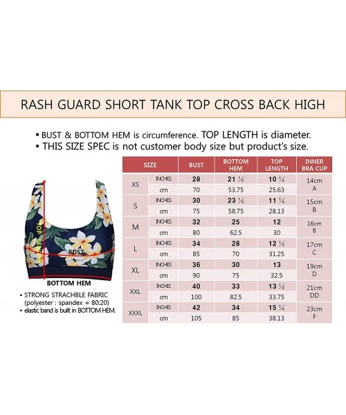 Rash Guards Women Plus Size UPF 50+ Swim Tank Bra Top Rash Guard - Puicc - CY18OT75M9U