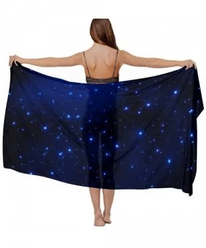 Cover-Ups Women Fashion Shawl Wrap Summer Vacation Beach Towels Swimsuit Cover Up - Starry Galaxy Space - C9190TSGMZK