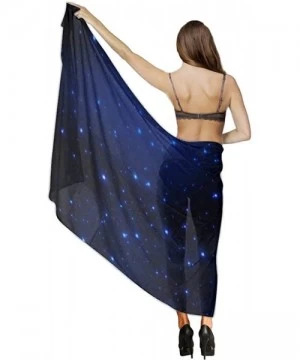 Cover-Ups Women Fashion Shawl Wrap Summer Vacation Beach Towels Swimsuit Cover Up - Starry Galaxy Space - C9190TSGMZK