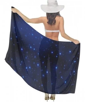 Cover-Ups Women Fashion Shawl Wrap Summer Vacation Beach Towels Swimsuit Cover Up - Starry Galaxy Space - C9190TSGMZK