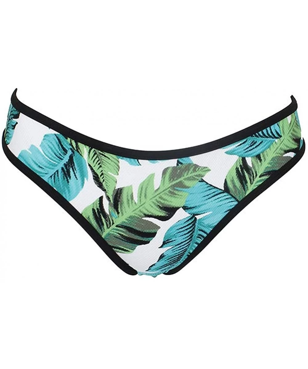 Bottoms Juniors Torrid Tropics Print Hipster Bikini Bottom - Black/Green - CR18NMZ2EQR