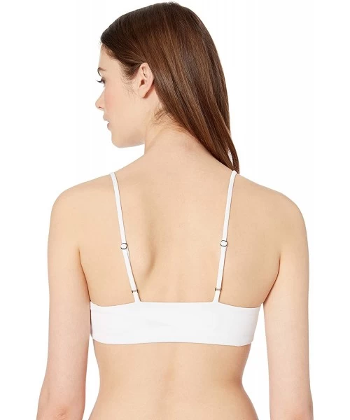 Tops Women's Junior's Simply Seamless V Neck Bikini Top - White - CX18KCSWDYR