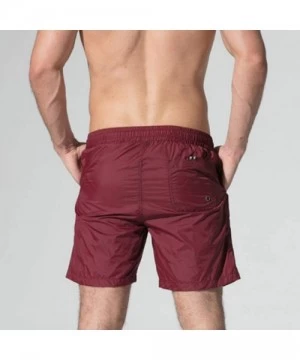 Racing Swimwear Mens Swimming Shorts for Men Swimsuit Quick Dry Swim Trunks - Dark Brown - C118SKM8GAU