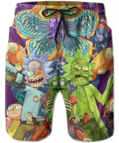 Board Shorts Rick and Morty Swimtrunks Mens Swimwear - Quick Dry Beachwear Waterproof Swim Board Shorts Boys Swimsuit - Rick ...