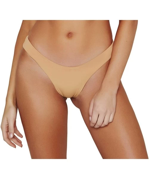 Tankinis Women's Seamless Cheeky Hi Leg Bikini Bottom - Nude - CT18T3XHZKL