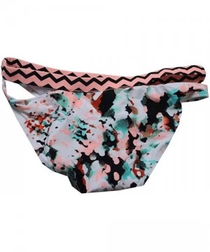 Tankinis Women's Spring Splash Printed Low-Rise Hipster Bikini Bottoms - Pink Multi - CM183NL88QO