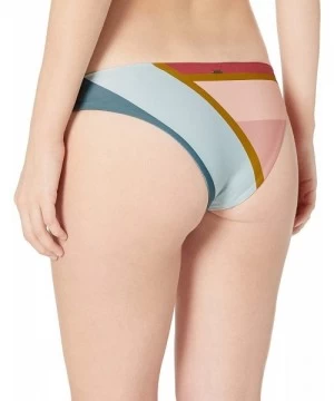 Bottoms Women's Sunsetters Block Cheeky Coverage Bikini Bottom - Teal - CS18W36M3K8