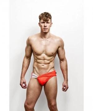 Briefs Sexy Men Swimwear Brief Summer Orange - CA12MAXNEI8