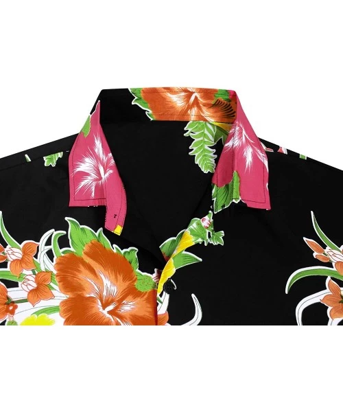 Cover-Ups Men's Classic Cool Shirt Fashion Short Sleeve Hawaiian Shirt - Spooky Red_w321 - CM129LEOVBL