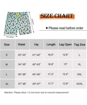 Trunks Mens Swim Trunks Quick Dry Swimming Shorts Mesh Lining Beach Shorts Bathing Suits with Pockets for Men - Blue Flamingo...