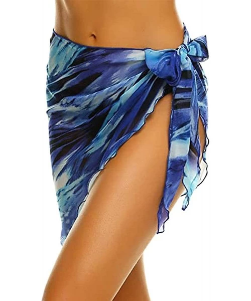 Cover-Ups Women Beach Sarong Wrap Swimsuit Cover Ups Swimwear Skirt - Chiffon Pareo Bathing Suit Skirt Bikini Short Long Cove...