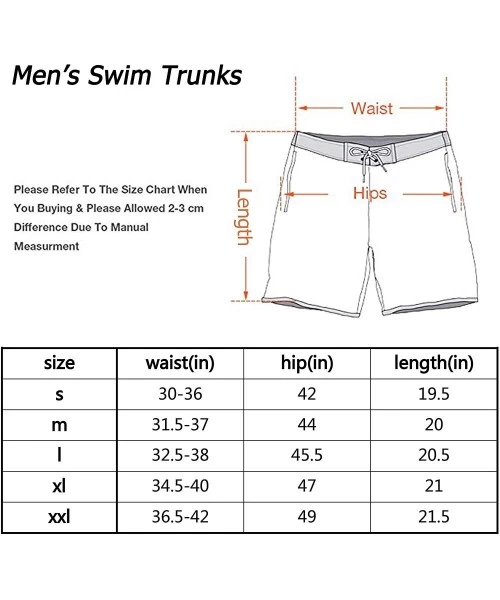 Trunks Fashion Mens Swim Trunks Cool Quick Dry Board Shorts Bathing Suit with Side Pockets - Multi17 - CI199G8XQHS