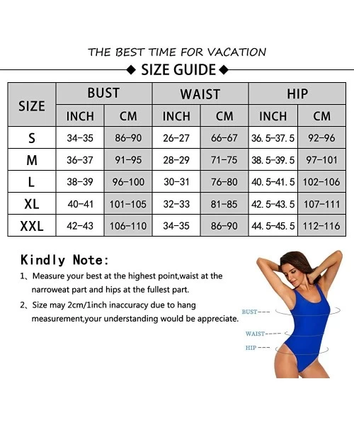 One-Pieces Women's One Piece Swimsuit Bathing Suit High Cut Low Back Tummy Control Athletic Swimwear - Blue - CX18SW9C60U