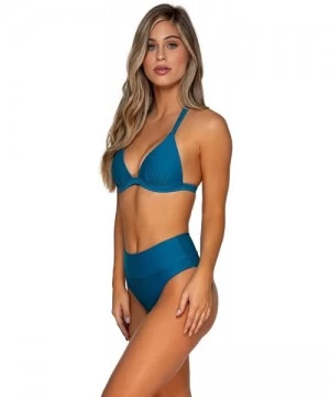 Tankinis Ariel High-Waist Bikini Bottom Swimsuit - Sea Glow - CN1950QNTTK