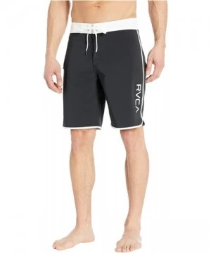 Board Shorts Men's Eastern 4 Way Stretch 20" Outseam Swim Trunk - Black - CC18U8XK53W