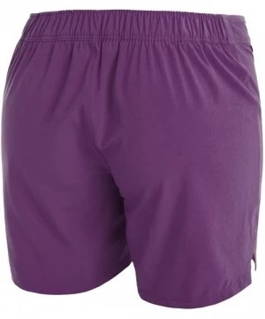 Board Shorts Women's Swim Shorts High Waisted Long Board Short Solid Skinny Swim Bottom - Purple Board Shorts - CT18GOR9LOT