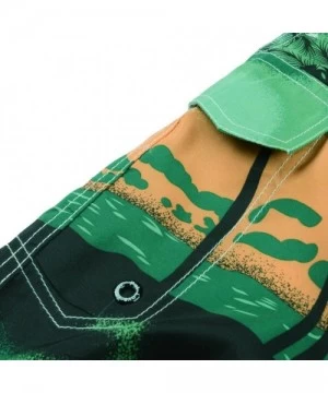 Board Shorts Men's Summer Short Swim Trunks Casual Quick Dry Boardshorts - Green - CA180LHW2CC