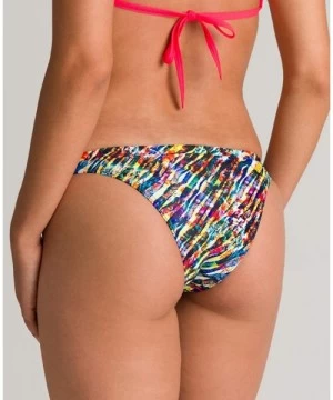 Tankinis Women's Rule Breaker Free Brief MaxLife Bikini Bottom - Black Multi - C1192CULONL