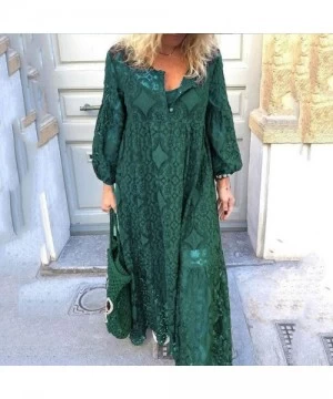 Cover-Ups Womens Plus Size Maxi Dresses Tie-Dye Gradient V-Neck Long Sleeve Ankle Length Casual Dress Hipple Soul Print Sundr...