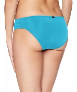 Bottoms Women's Femme Fatal Shirred Side Bikini Bottom Swimsuit - French Blue - CC183NK2DK9