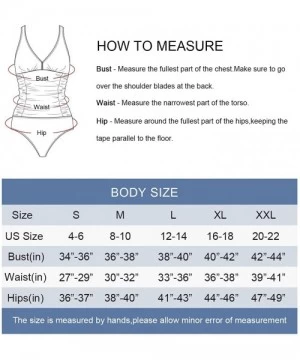 One-Pieces Women's One Piece Cute Curvy Swimsuits Tummy Control Slimming Swimwear Backless V-Neck Halter Top Bathing Suits - ...