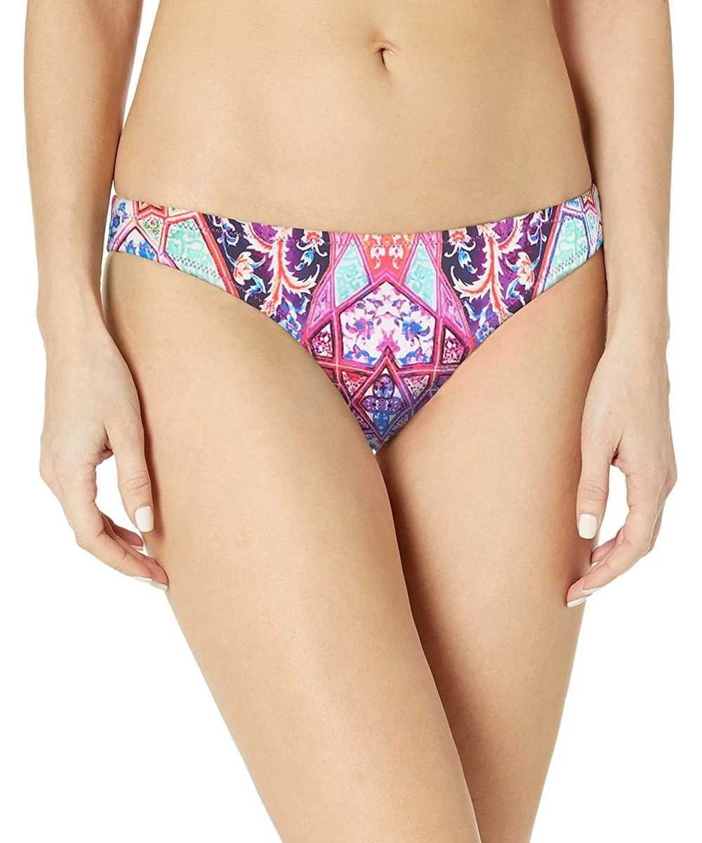 Bottoms Women's Kashmir Scuba Hipster Bikini Bottom Swimsuit - Kashmir Wild Orchid - C612NBX4IA8